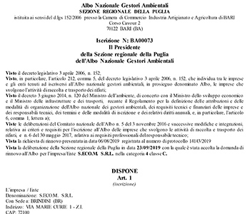 4 classe C – Trasporto rifiuti non pericolosi