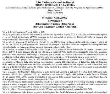 5 classe C – Trasporto rifiuti pericolosi