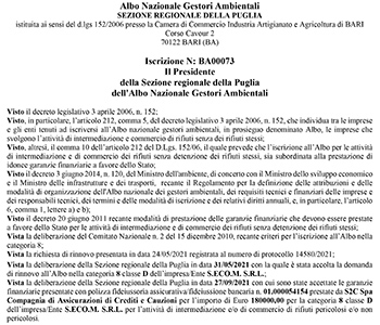8 classe C – Intermediazione di rifiuti pericolosi e non
